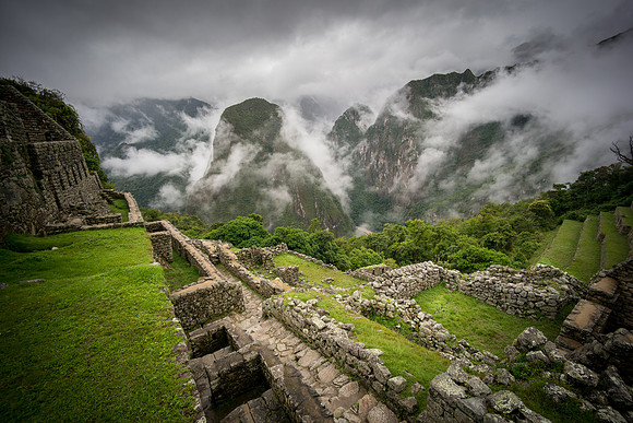 View down the mountain