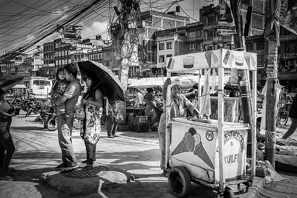 Ice Cream vendor, Banepa, Nepal